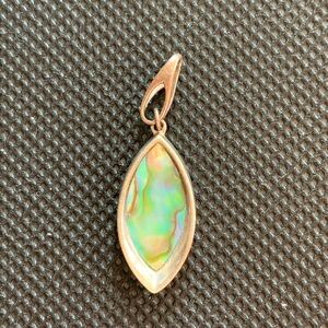 Abalone Shell Pendant with Silver Frame